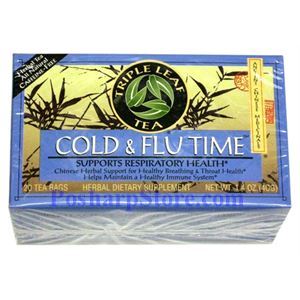 Picture of Triple Leaf  Cold & Flu Time  Herbal Tea 20 Teabags