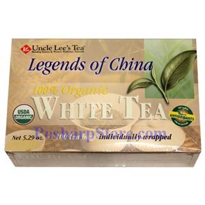 Picture of Uncle Lee's Tea Legends Of China 100% Organic White Tea 100 Teabags