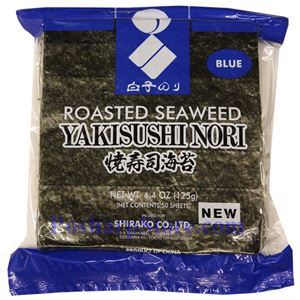 Picture of Shirako Yakisushi Nori Roasted Seaweed 50 Sheets, 4.4 Oz