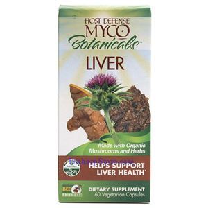 Picture of Host Defence Organic Mushroom MycoBotanicals Liver 60 Vegetarian Capsules