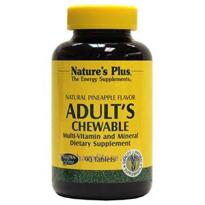 Picture of Nature's Plus Adult's Multi-Vitamin Chewable Pineapple Flavor 90 Tablets